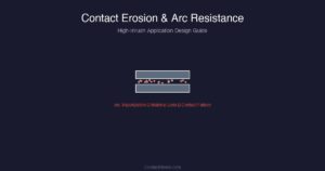 Contact Erosion & Arc Resistance in High-Inrush Applications