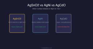 AgSnO2 vs AgNi vs AgCdO: Which Contact Material Is Right?