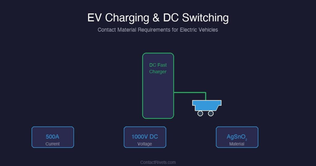EV Charging & DC Switching: Contact Material Requirements