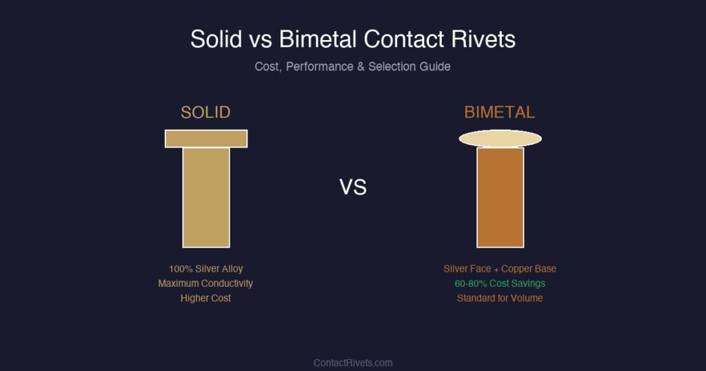 Solid vs Bimetal Contact Rivets: Cost, Performance & Selection